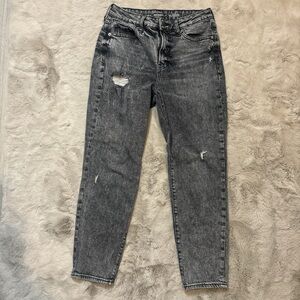 Old Navy Charcoal Distressed Ankle Jeans